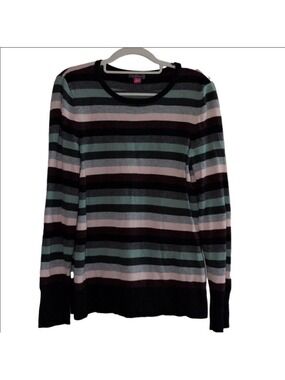 Vince Camuto Multicolor Stripe Sweater Large